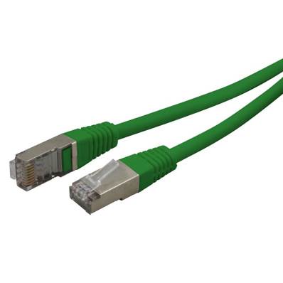 Câble réseau RJ45 blindé ADSL 0.50m Cat.5e vert