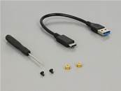 Boîtier externe M.2 SSD 80 mm > SuperSpeed USB 10 Gbps (USB 3.1 Gen 2) USB Type-C™ femelle